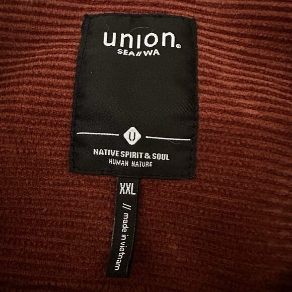 Pacific Northwest Union SEA WA Shacket shirt Men XXL Corduroy Burnt Orange - Picture 10 of 16